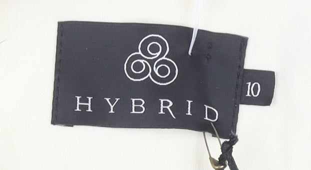 Hybrid Women's Ivory Black Pencil Dress Size 10