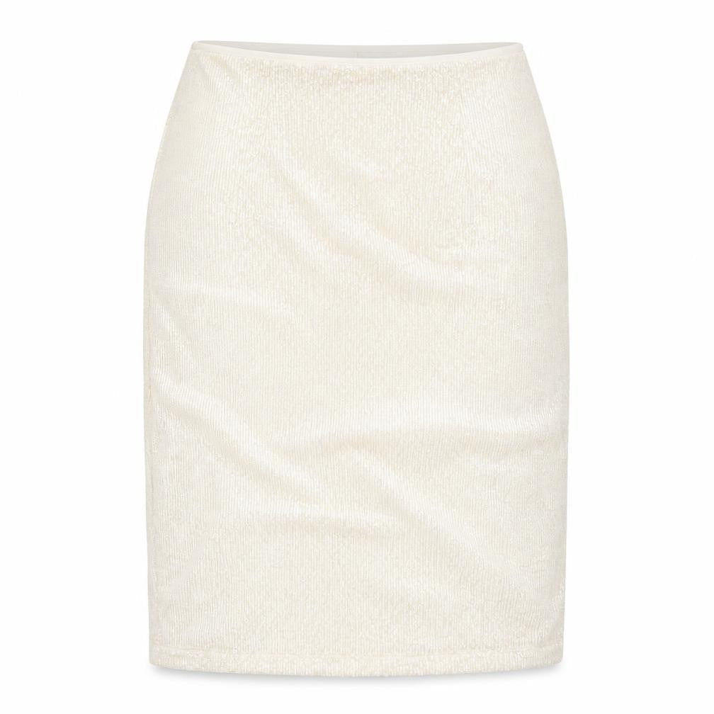 Marks & Spencer Women's Ivory Pencil Skirt - Size 22