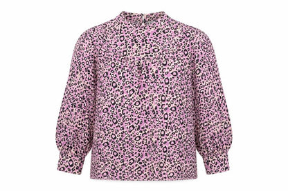 Oasis Women's Pink Animal Print Tunic Blouse, Size L