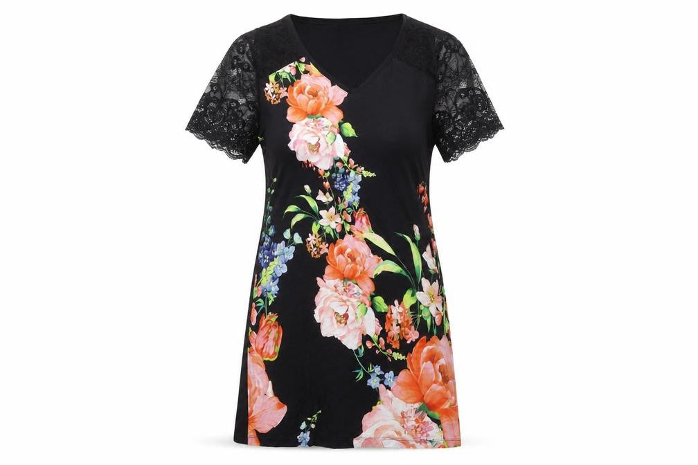 Lipsy Women's Black Floral Shift Dress Size 12
