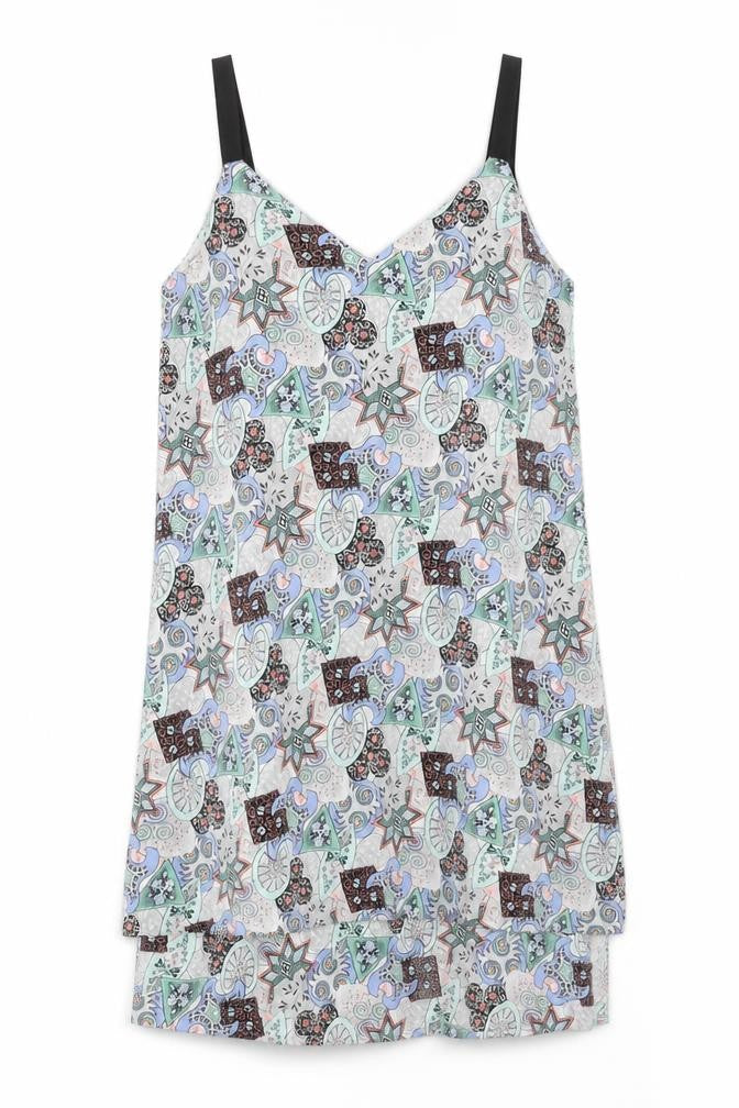 Warehouse Women's Multicoloured Viscose Slip Dress