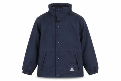Front view of Result boys’ blue waterproof rain coat 9-10 years