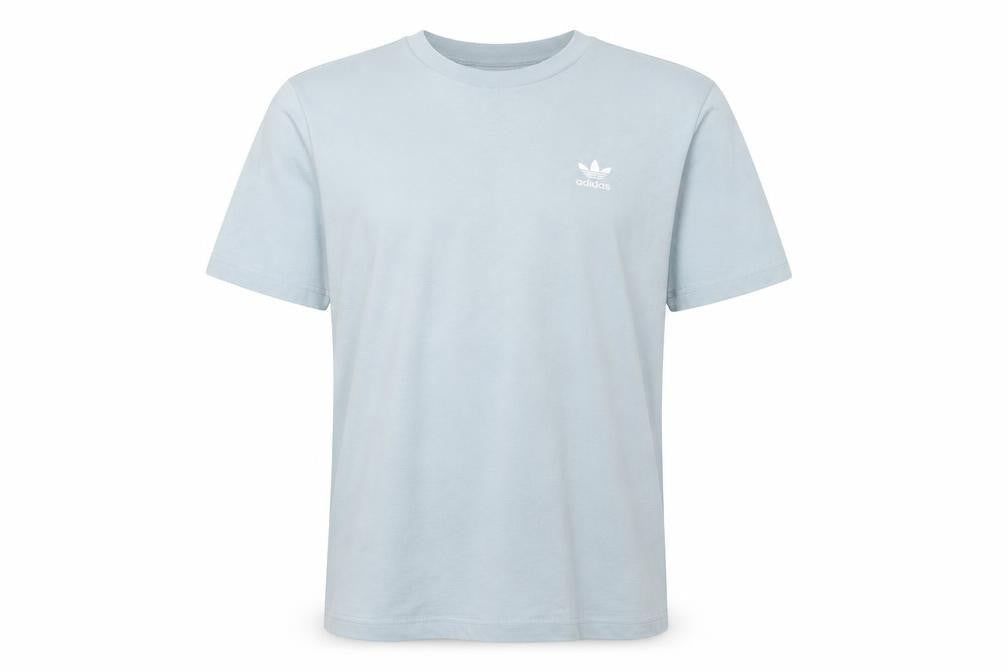 Adidas Men Blue T-Shirt Crew Neck S Logo Accent