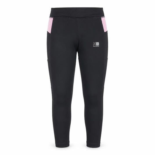Front view of Karrimor girls’ black running leggings 9-10 years