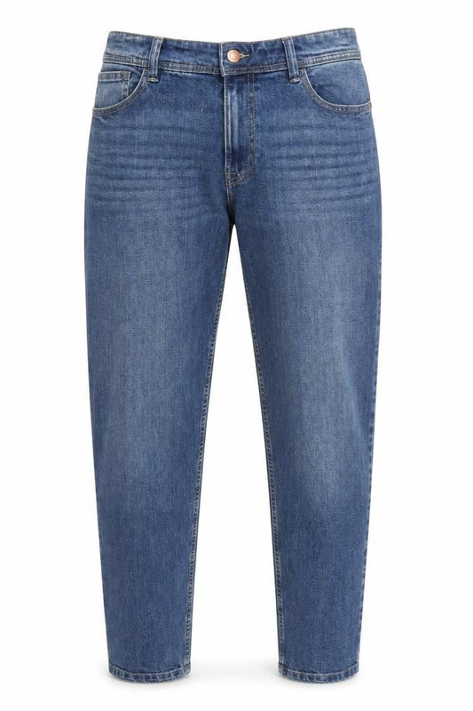 F&F Men's Blue Tapered Jeans, Size 34, Medium Wash