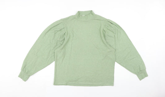 Stradivarius Women’s Green Mock Neck Jumper, Size 12