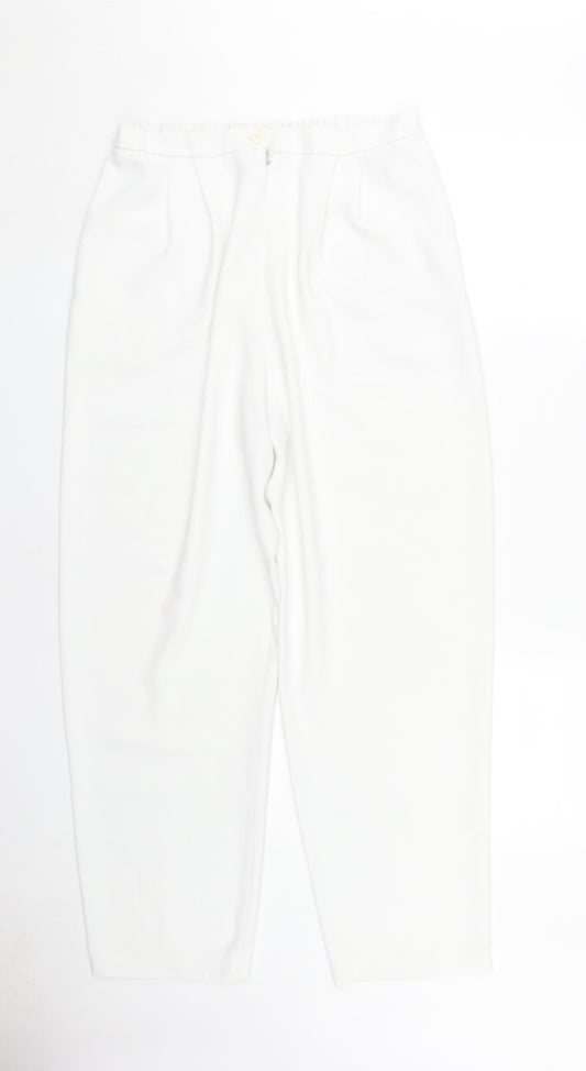 Frank Usher Women's White Trousers, Size 14