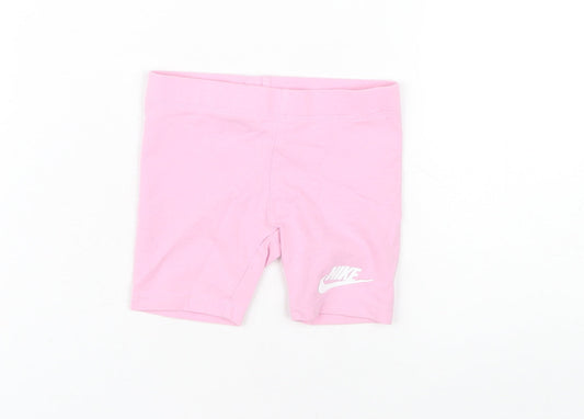Nike Girls Pink Biker Shorts, Size 3-4 Years, Activewear