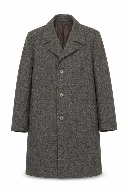 Foster Menswear Men's Brown Overcoat, Size 42, Classic Style