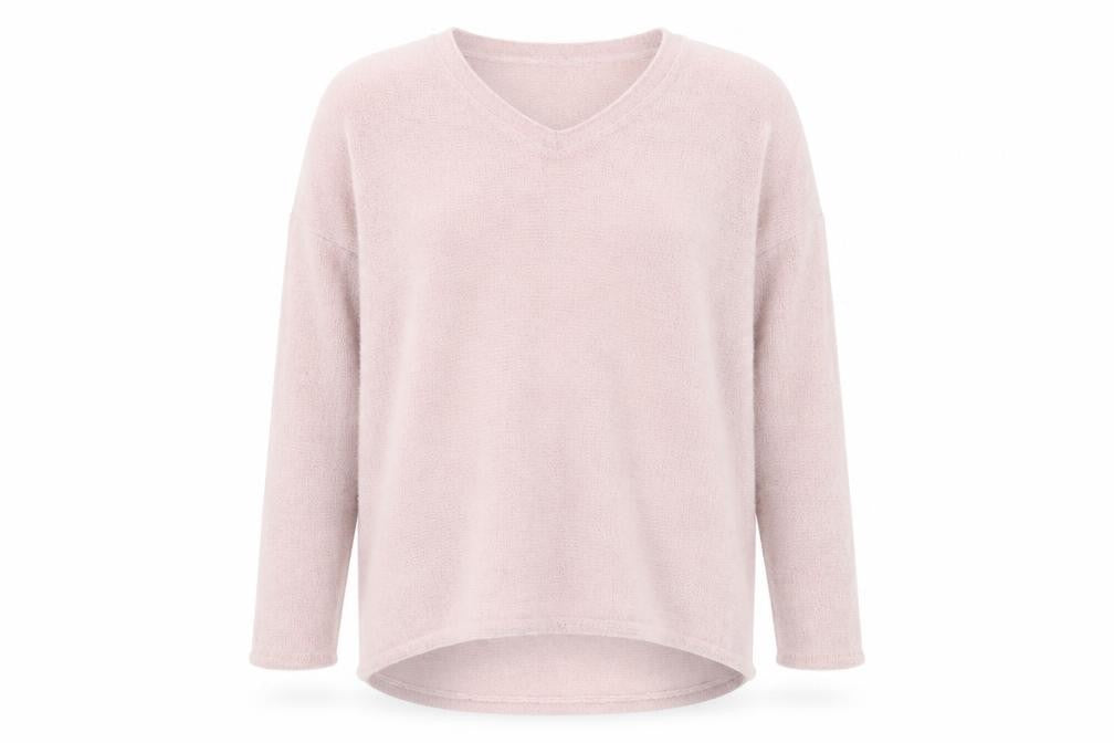 Blue Vanilla Women's Pink V-Neck Pullover Jumper