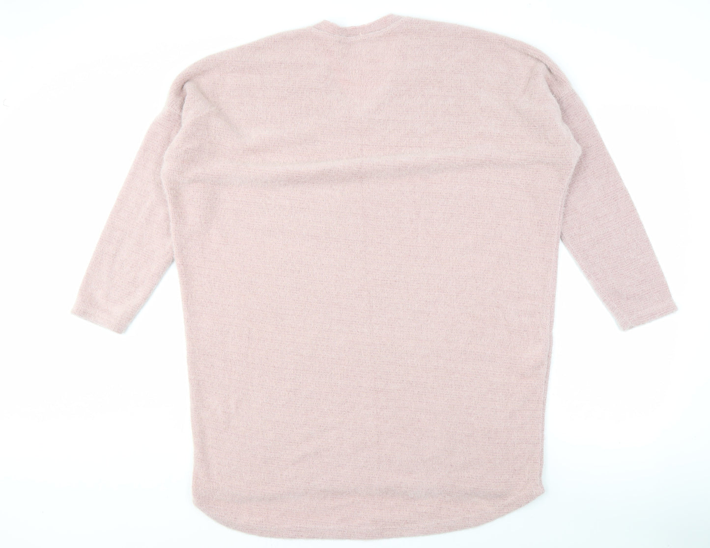 Blue Vanilla Women's Pink V-Neck Pullover Jumper