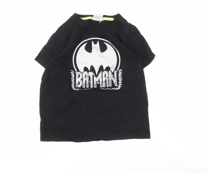 Preloved Batman Boys Black Graphic T-Shirt 7-8 Years - Front