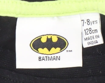 Preloved Batman Boys Black Graphic T-Shirt 7-8 Years - Label