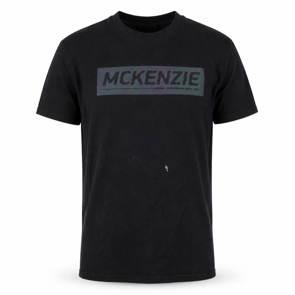 McKenzie Men's Black Logo T-Shirt, Size S