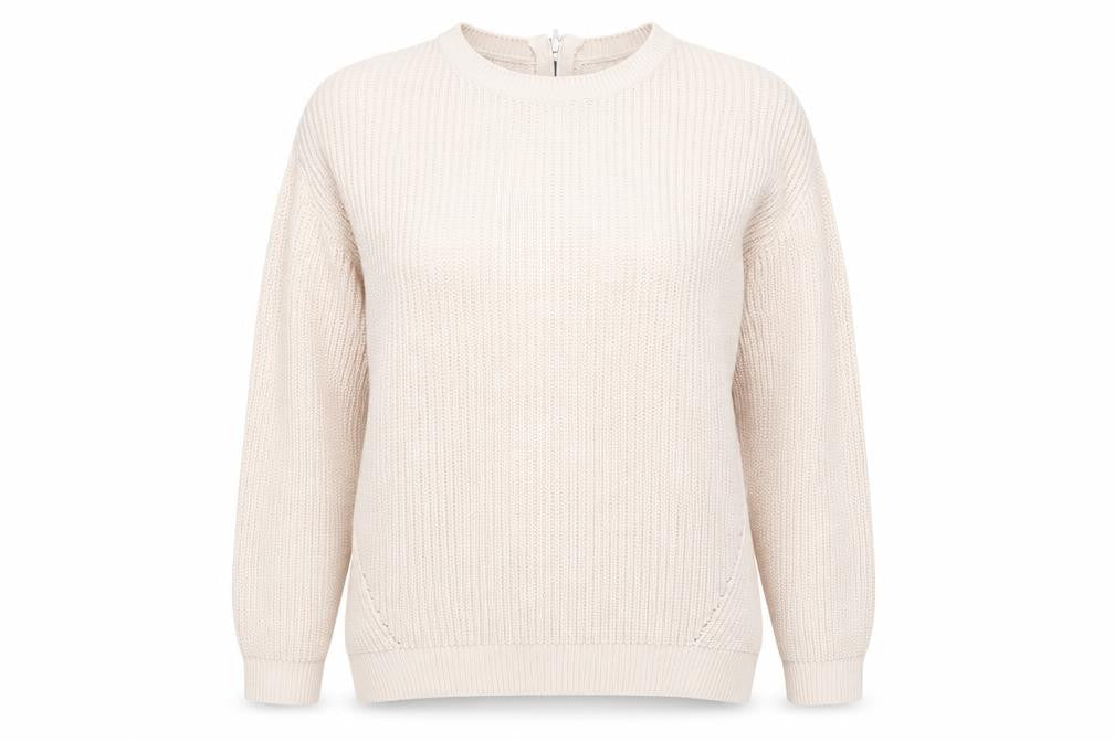 Wallis Women's Beige Crew Neck Jumper Size L