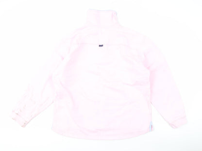 Back view of Crew Clothing Men's Pink M 1/4 Zip Sweatshirt