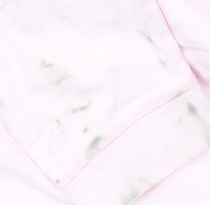 Close-up detail of Crew Clothing Men's Pink M 1/4 Zip Sweatshirt