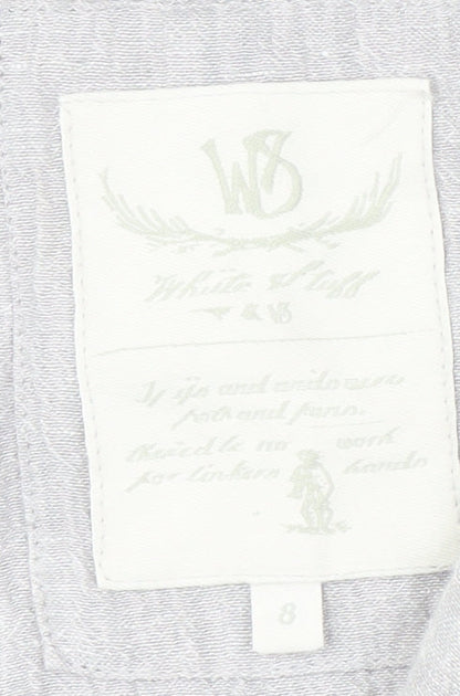 White Stuff Women's Grey Linen Blazer Size 8