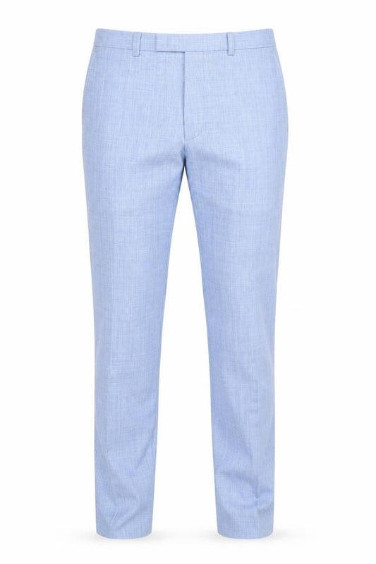 Front view of French Connection Men's Blue Trousers, size 32, Regular Fit