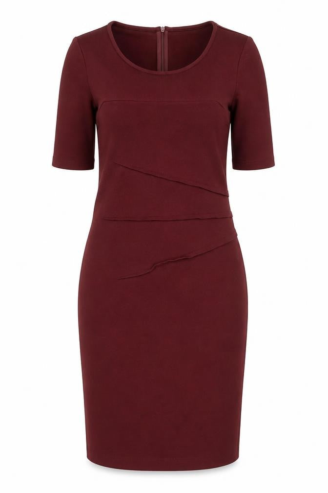 Baukjen Women's Red Sheath Half Sleeve Dress Size 10
