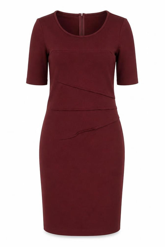 Baukjen Women's Red Sheath Half Sleeve Dress Size 10