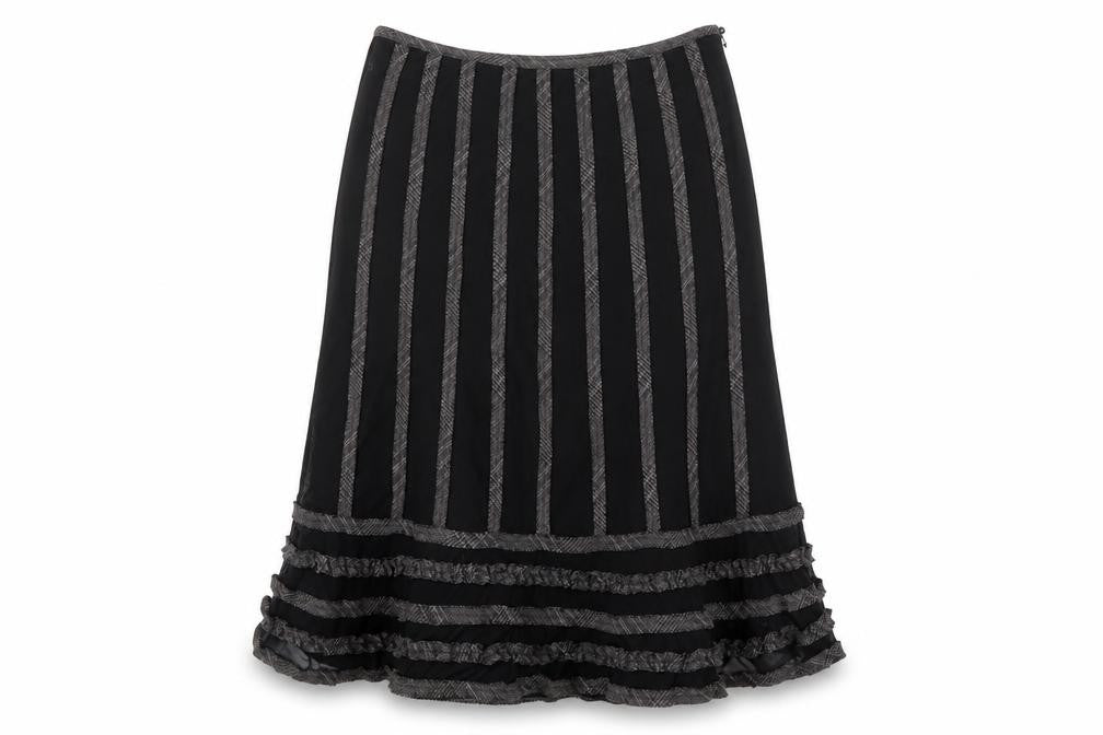 Marks & Spencer Women's Black Striped Skirt Size 12