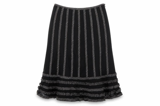 Marks & Spencer Women's Black Striped Skirt Size 12