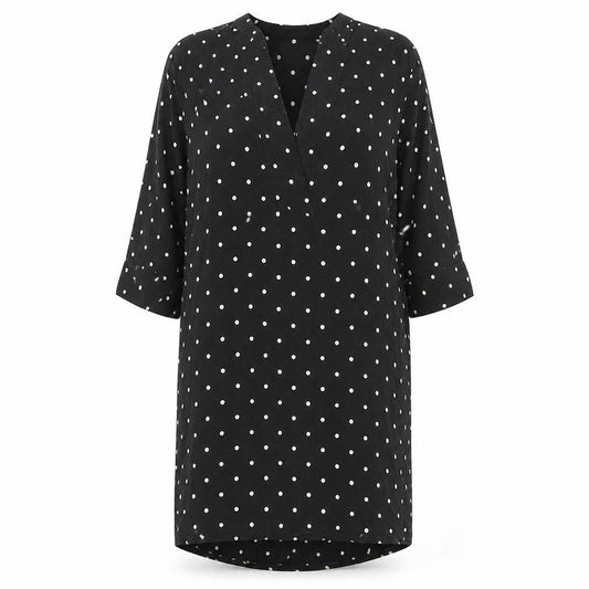 Whistles Women's Black Polka Dot Shirt Dress Size 8