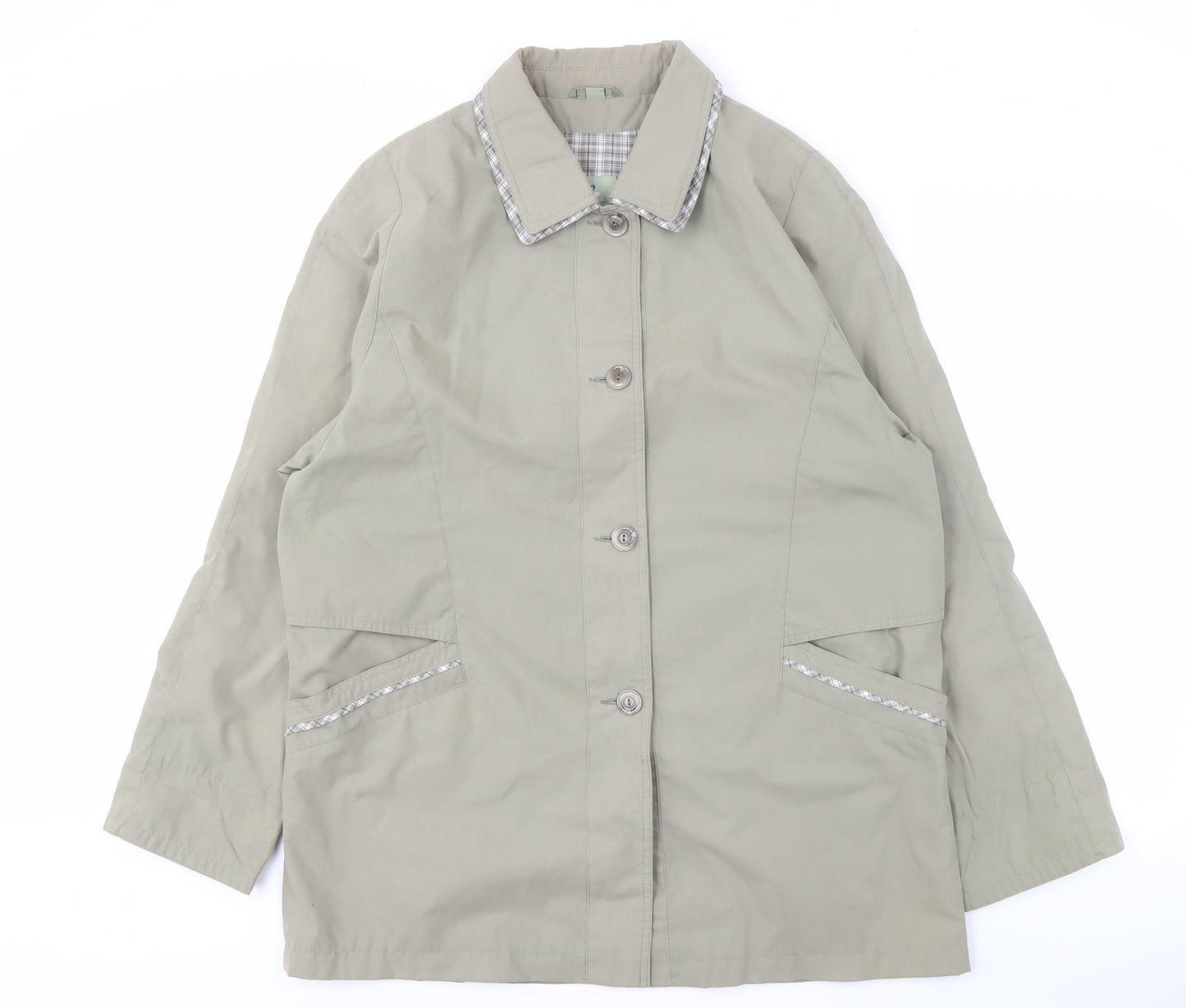 Isle Collection Women's Green Coat, Size 16