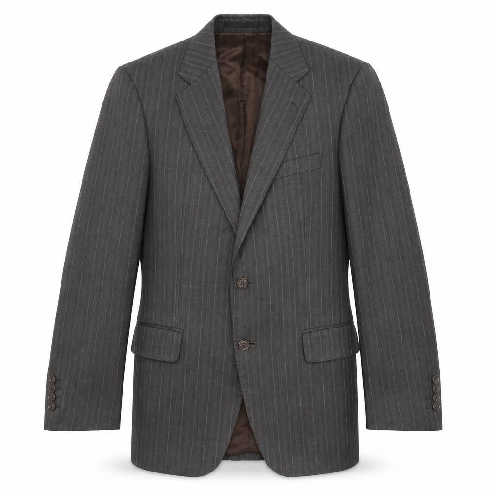Magee Men's Brown Striped Blazer 38 Regular Fit