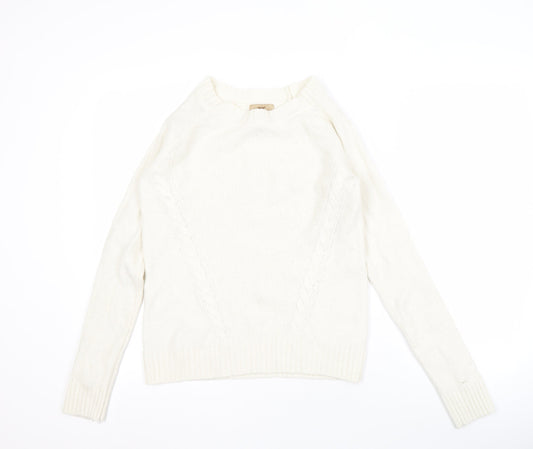 Aphorism Women's Ivory Cable-Knit Pullover Jumper M