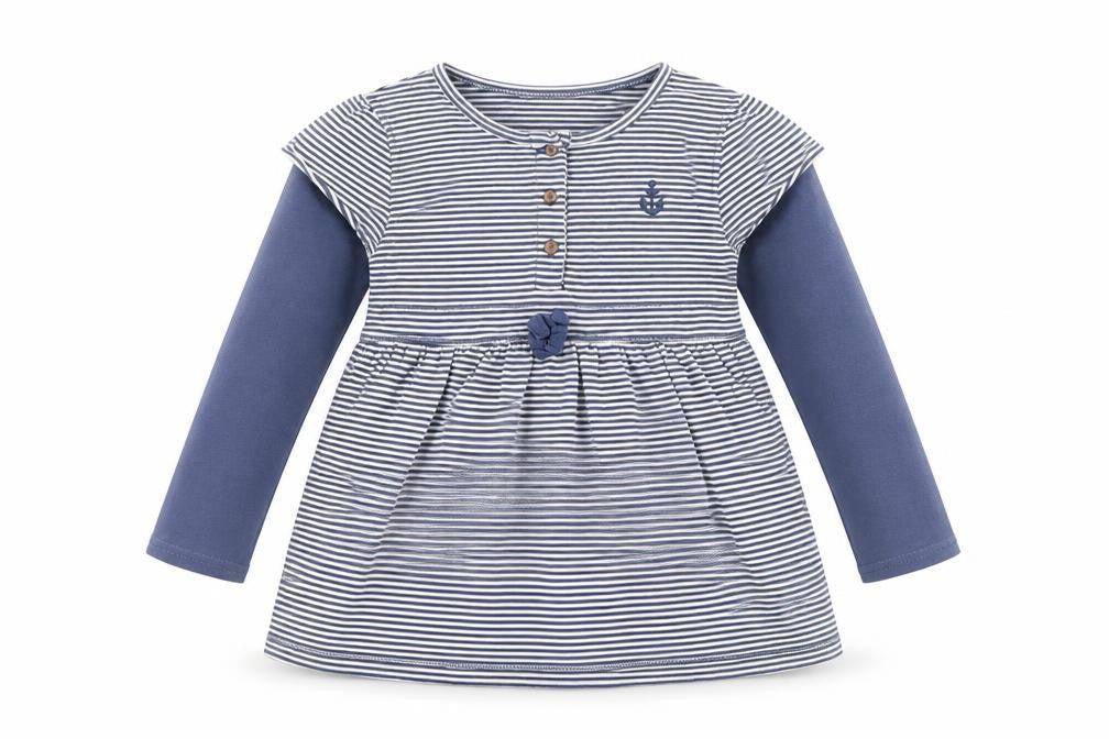 Next Girls Blue Striped Dress Shirt 4-5 Years