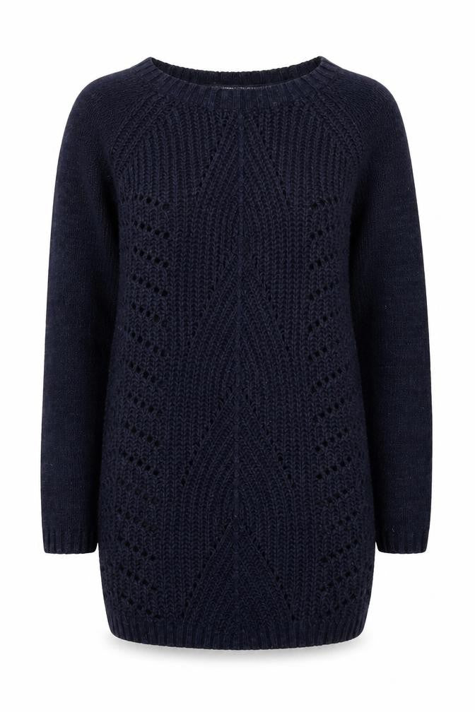 FatFace Women's Blue Open-Knit Pullover Jumper Size 10