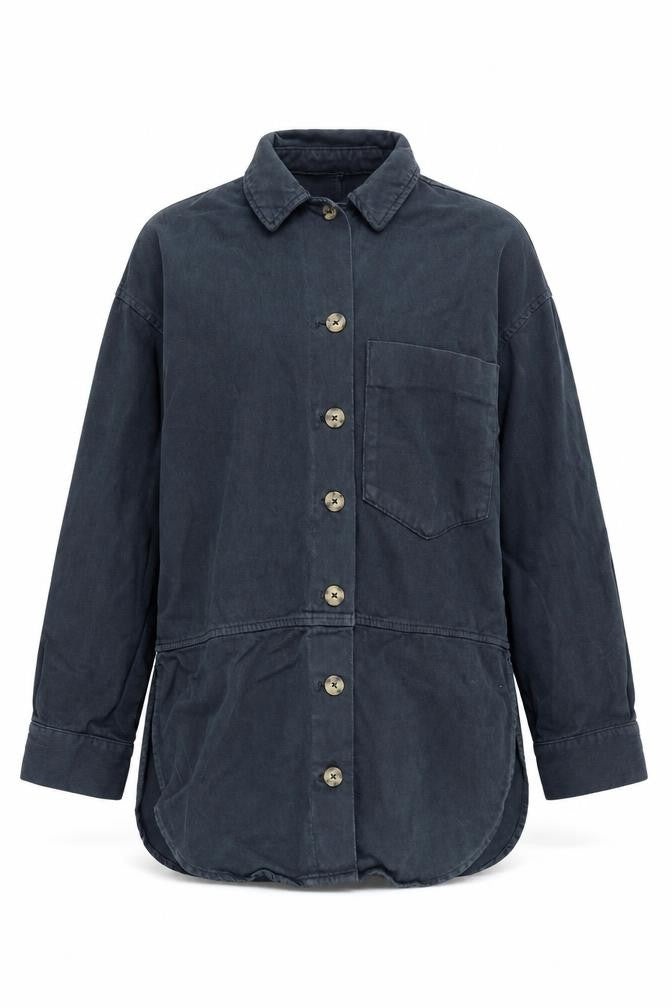 Zara Women's Black Long Cotton Jacket Casual S