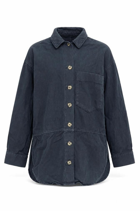 Zara Women's Black Long Cotton Jacket Casual S