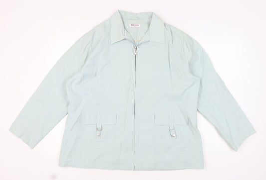 Bonmarché Women's Blue XL Basic Jacket