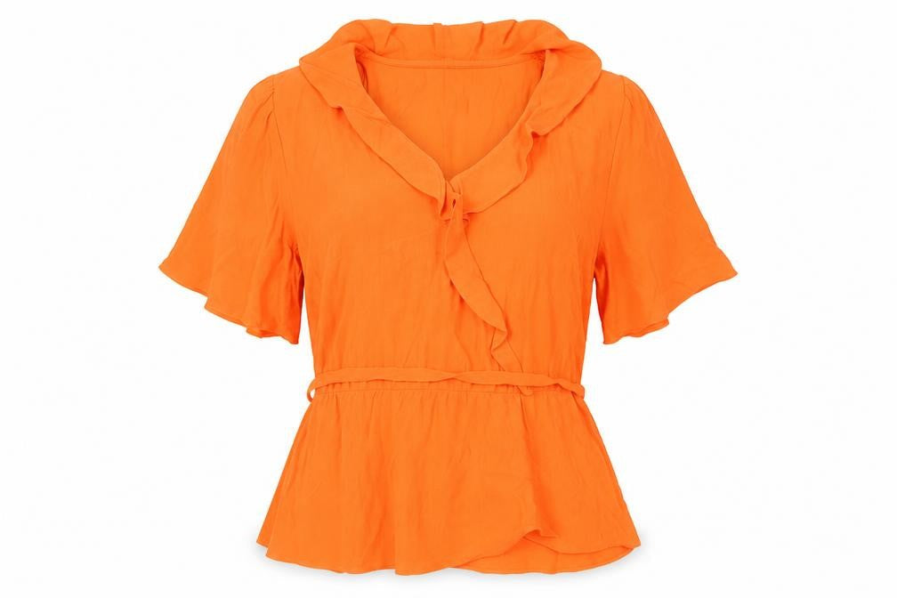 Marks & Spencer Women's Orange Blouse, Size 14, Viscose