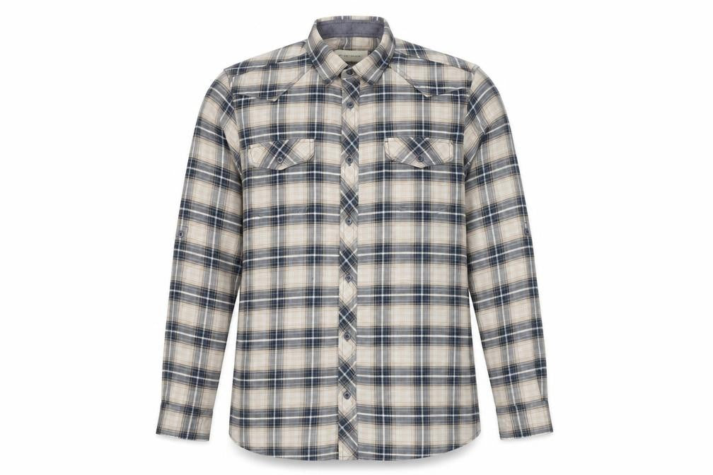 River Island Men's Blue Plaid Flannel Shirt M