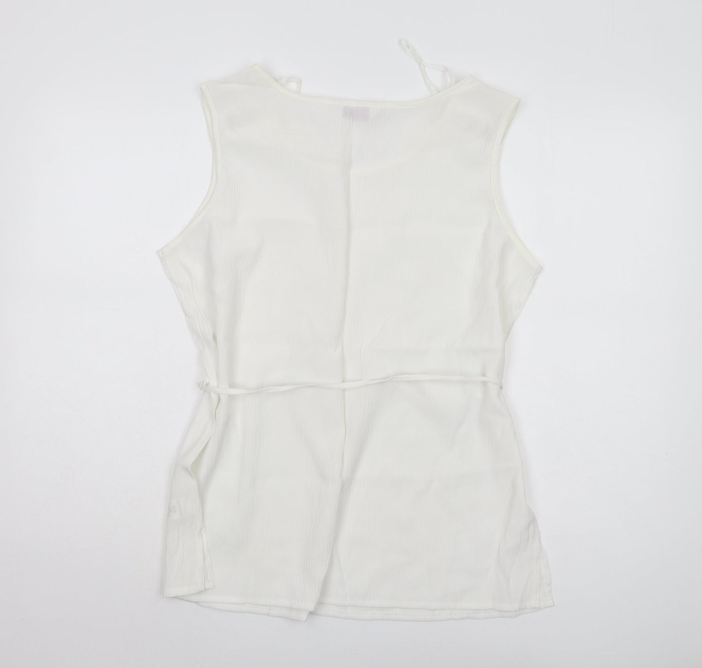 Bonmarché Women's White Sleeveless Tank Top