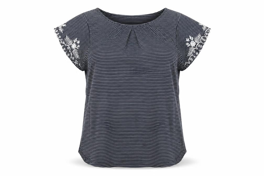 Bonmarché Women's Black Striped Top Size 20
