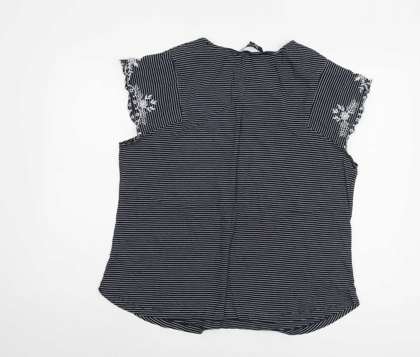 Bonmarché Women's Black Striped Top Size 20
