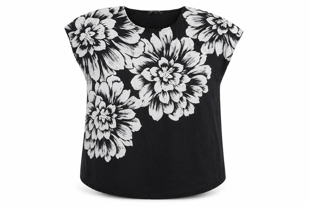 Bonmarché Women's Black Floral Blouse, Size 22