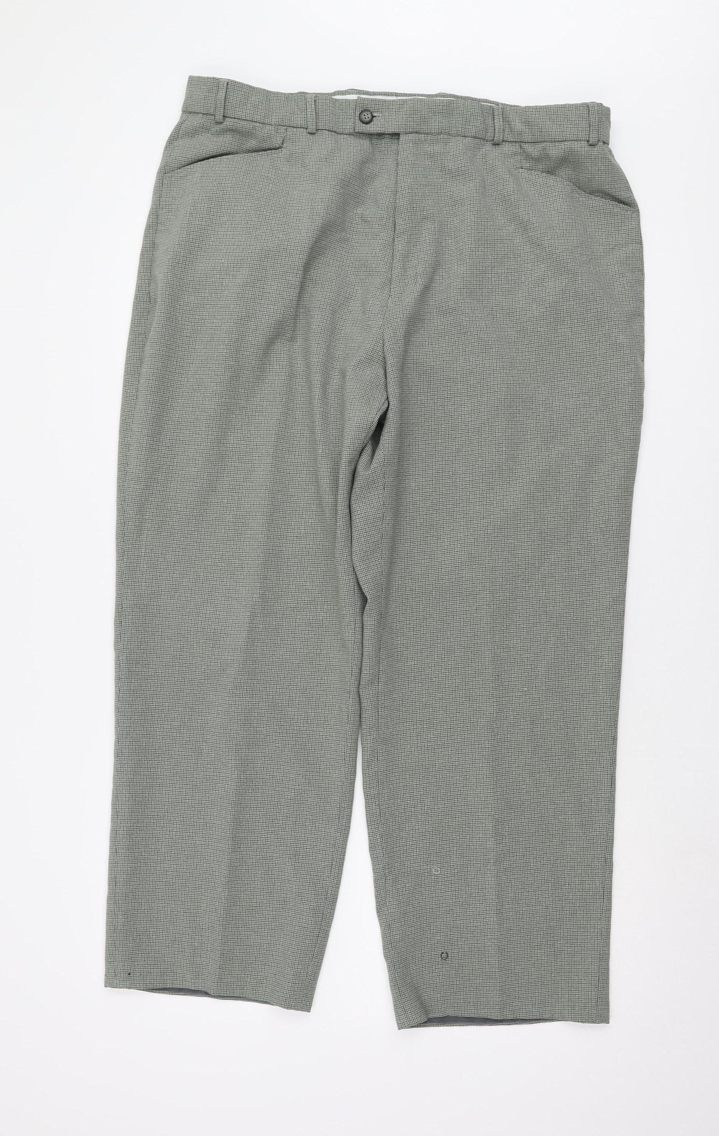C&A Men's Grey Check Trousers L