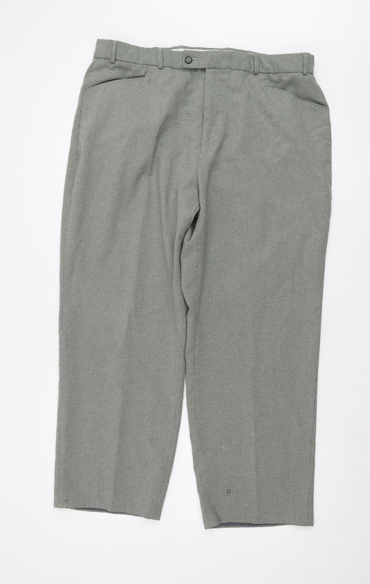 C&A Men's Grey Check Trousers L