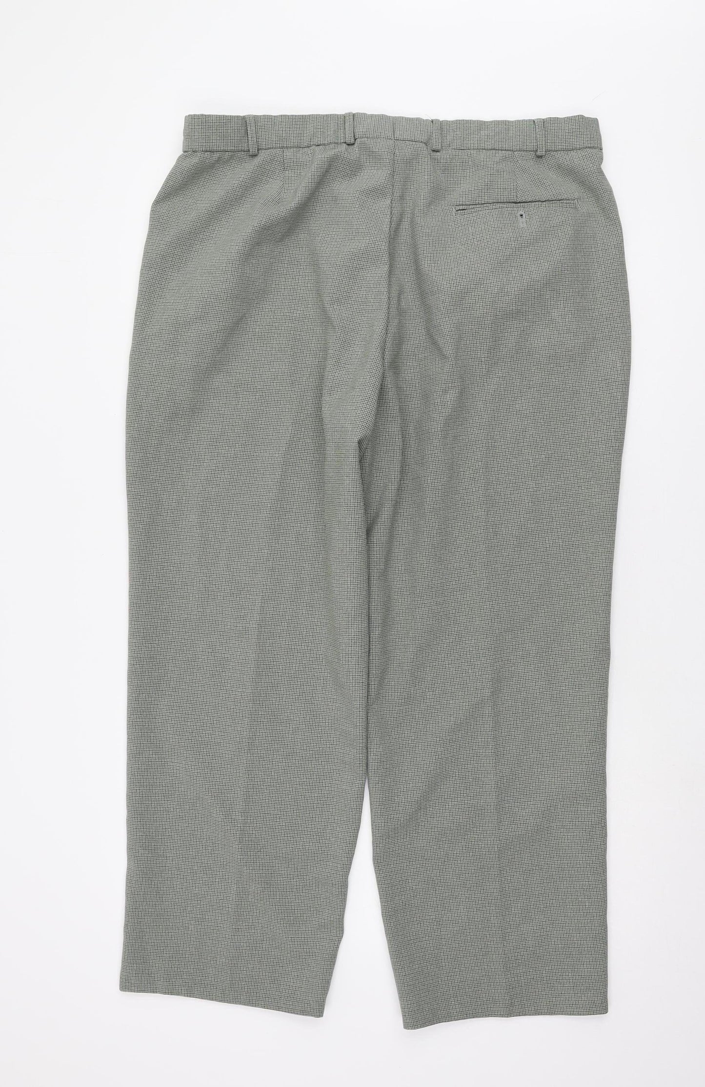 C&A Men's Grey Check Trousers L