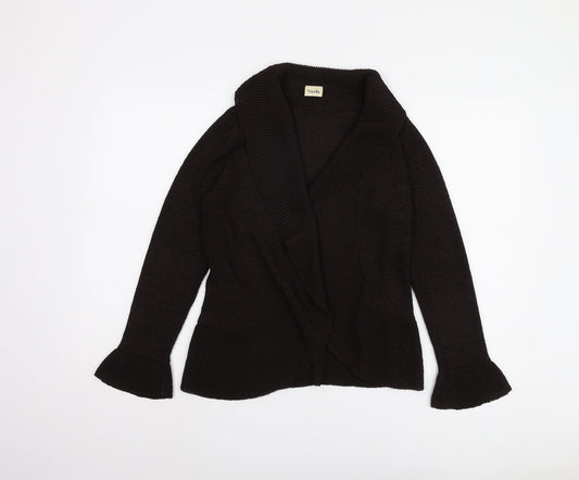 Viyella Women’s Black Open Front Cardigan M Knitwear