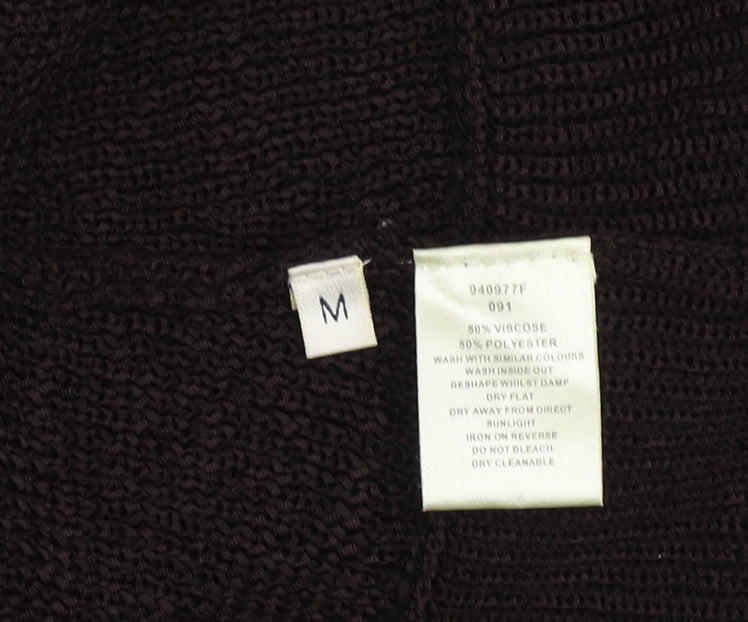 Viyella Women’s Black Open Front Cardigan M Knitwear