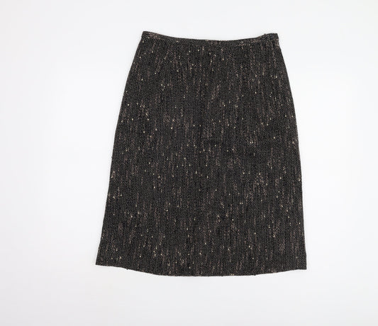 Viyella Women's Black Petite Skirt UK 10