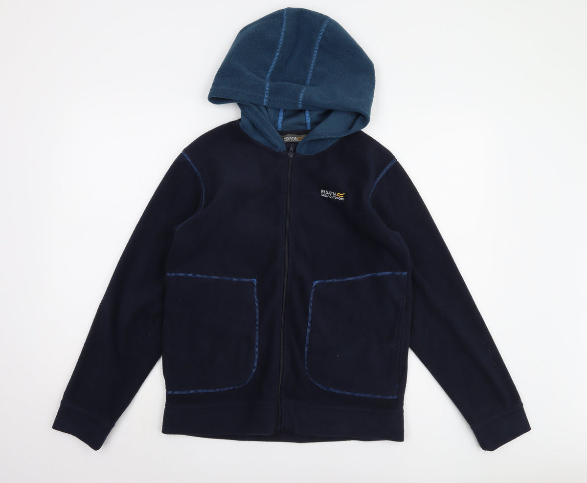 Regatta Boys Blue Hooded Jacket - Size 14