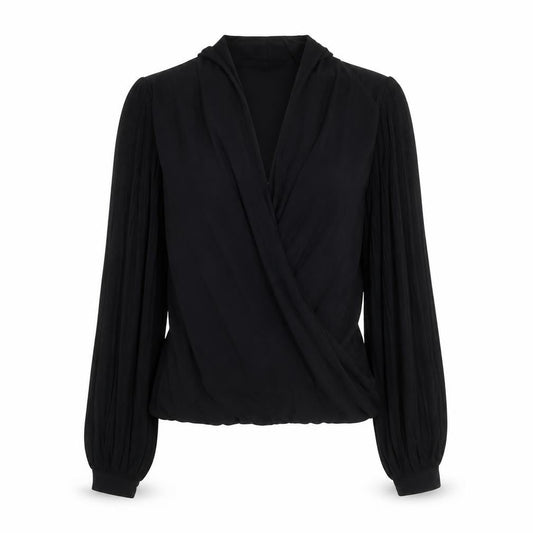 Jasper Conran Black Wrap Blouse, Women, Size 8, Elegant